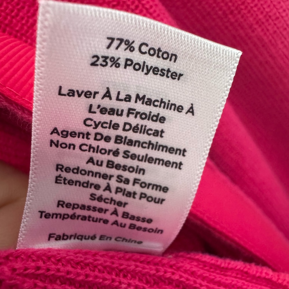 Talbots Pink Fuschia Button-Up Cardigan Size Large Gold Buttons - Picture 5 of 8